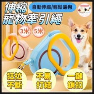 [3m/5m] Pet Retractable Leash Dog Automatic Leash Riot-Proof Retractable Dog Leash Dog Walking Leash