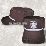 Latest brown security guard cap with white trim | Commando security cap | Security hat | Security gu
