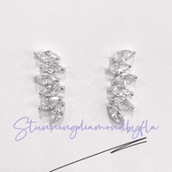 Diamond marquise stud earrings eco diamond lab grown