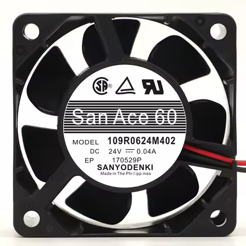 SANYO 109R0624M402/M4D06 DC24V 0.04a 60 * 25MM 6025 6CM Original double ball bearing brushless axial