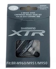 艾祁單車 Shimano XTR V煞夾器 煞車皮含座組合 一輪份 陶瓷輪框用煞車皮(可加購一般煞車皮)