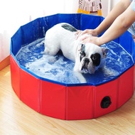 Foldable Pet Dog Cat Swimming Pool PVC Washing Pond Dog Tub Bed Large Small Dog Swimming House Bed S