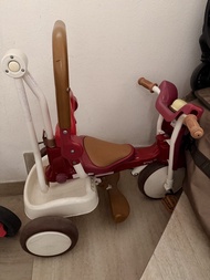 iimo 摺疊兒童三輪車 推車 紅色