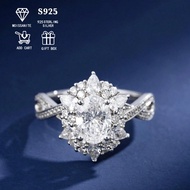 1pc Women's Quality Solitaire Ring, Elegant Luxurious Criss-Cross Ring, Approx. 4.2g 925 Sterling Si