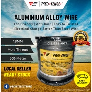 PRO FENCE Aluminium Alloy Wire 1.8MM 500 Meter Electric Fence Wire Aluminium Wire Wayar Pagar Elektr