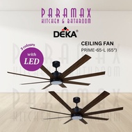 DEKA Prime LED Ceiling Fan 6 Blades (65") DC Motor - Oak/MB