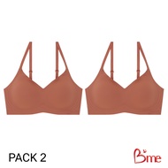 Bme เสื้อชั้นในไร้โครง Level 4 ฟองจัดเต็ม  รุ่น ME1A2E (แพ็ก 2 ตัวสีเดียวกัน)  สีน้ำตาล สีนู้ด สีชมพ