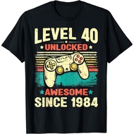 Turning 40 Birthday Decorations Men 40Th Bday 1984 Birthday Gifts Unisex T-Shirt