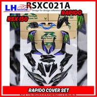 RAPIDO BODY COVER SET HONDA RSX150 RSX WINNER BLACK GREEN BLUE UNCLE SPANAR LHMOTOR