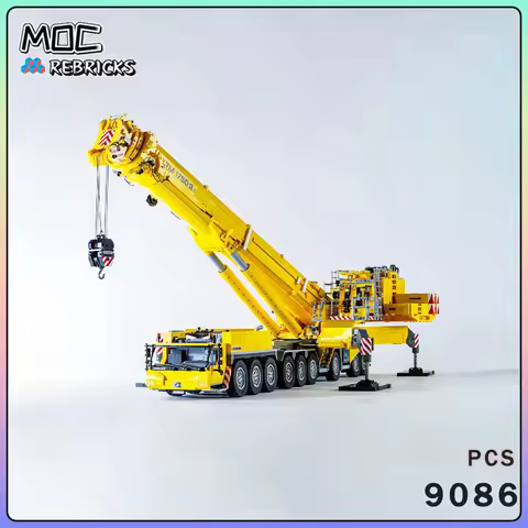 City Series MOC Bricks 1750-9.1 Jib Crane Building Block Model Kits DIY Puzzle Assembling Display To