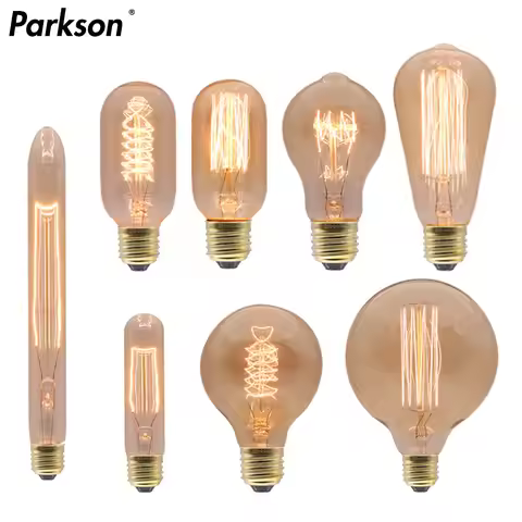 40W Retro Edison Bulb ST64 G80 G95 G125 220V Ampoule Vintage Bulb Incandescent Light Bulb Home Decor