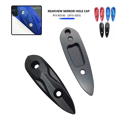Motorcycle CNC Rearview Mirror Hole Cap Cover Mirror Eliminators Baffle Base Cover For Yamaha YZF R1