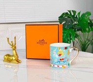 Hermes 愛馬仕 夢幻馬戲團 水杯 太空人 藍色 馬克杯 咖啡杯