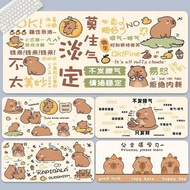 Zen Capybara Mouse Pad (90x40cm Max) - Chill Cute Animal Design, Anti-skid Rubber Base, 3MM Thick De