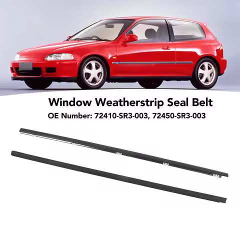 1Pair of Vehicle Door Window Weatherstrip 72410‑SR3‑003 Rainwater Resistant Window Seal Belt Molding