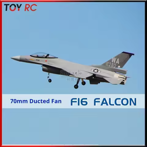Hookll F16 Rc Scale Jet Aircraft 70mm Edf Beginner Model With Powerful Thrust Realistic Sound Effect