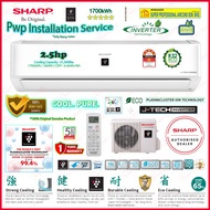 Sharp J-Tech Inverter Air conditioner AHXP24YMD &amp; AUX24YMD ((Plasmacluster ions)) 2.5hp R32 Premium Inverter Aircond