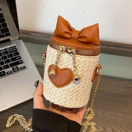 Bucket Bag Chain Bag Woven Bag Straw Bag Cylinder Bag Crossbody Bag Bag
