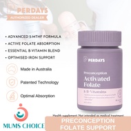PERDAYS Activated Folate – Folate & B-Vitamins Support for Preconception & Pregnancy - 60 Tabs