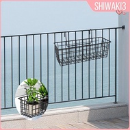 [Shiwaki3] Hanging Plant Basket, Balcony Flower Pot Holder, Patio Planter, Railing Shelf, Porch, Flower Pot Stand, Metal Hook for