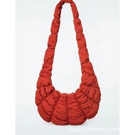 Cos Womens Bag Korean Style Hand-held Croissant Croissant Cloud Bag Crossbody Bag Versatile Pleated