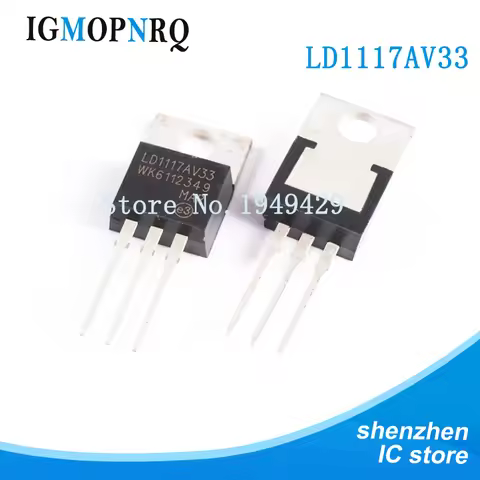 10PCS LD1117V33 TO-220 LD1117 3.3 LD1117AV33 TO220 3.3V 0.8A Positive New
