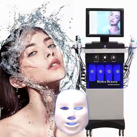 Promotion 15in1 Hydro Facial Machine Face Cleaning Aqua Peel Hydro Oxigen Facial Machine