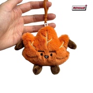 ROWAN1 Maple Leaf Doll Keychain, Plush Maple Leaf Pendant