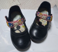 รองเท้านักเรียนหญิง เด็กอนุบาล ยี่ห้อ popteen รุ่นซูมซูม สีดำ มือสอง สภาพดี เบอร์ 25