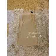 Beige Tight Dress Caramel Color Slim Fit Stretch Matilda-S Sign