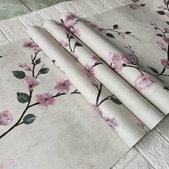 Wallpaper Dinding Terbaru Motif Bunga Sakura Pink Warna Dasar Putih Gading Cantik Sticker Dinding De