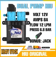DINAMO DOBEL POMPA DC 12 VOLT HIU 8.8 BAR 12 LPM / POMPA DC 12V HIU DUAL PUMP / DINAMO POMPA SPRAYER
