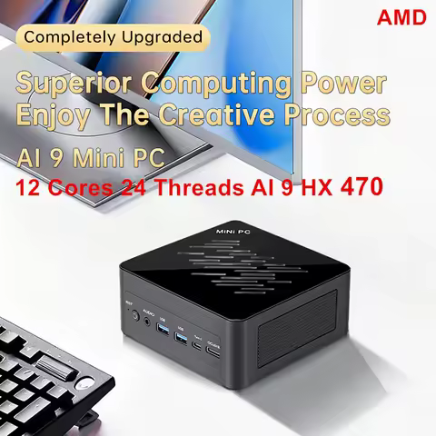 Topton Gaming Mini PC AMD Ryzen AI 9 HX 470 370 7 PRO 360 USB4 2x2.5G LAN 2xNVMe Windows 11 Metal Mi