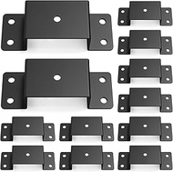 FOROIRON 12 Pcs Trailer Stake Pocket Bracket for 2'' x 4'' Lumber Heavy Duty Utility Trailer Stake P