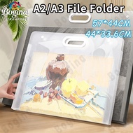 [SG] A2/A3 File Folder Painting Paper Storage Bag Portable Sketch Paper Folder Large Capacity Waterp