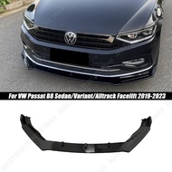 Gloss Black Car Front Bumper Splitter Lip Spoiler Body Kit Diffuser For VW Passat B8 Sedan Variant A