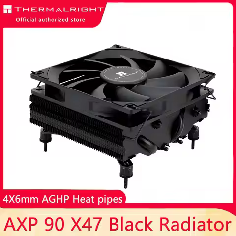 Thermalright AXP90-X47 Low Profile CPU Air Cooler with Quite 90mm PWM Fan 4 Heat Pipes radiator for 