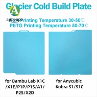 APPEAPE 1PCS Cold Build Plate, Double-Sided 257x257mm Glacier Build Plate, 264x276mm  Printer Build 