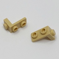 [2 Pieces] LEGO Bracket Corner Bracket Plate 1 x 1 - 1 x 2, Gold Sand ID 6374151 79389