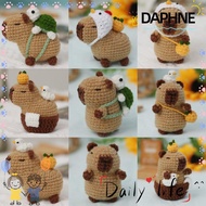 DAPHNE Crochet Stuffed Animal Kit, DIY Set with Crochet Hooks Capybara DIY Crochet Kit, Non-Finished