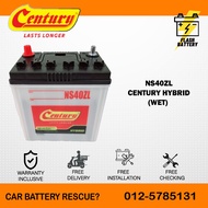 [ Installation Provided ] NS40ZL | NS40 ] Century Hybrid WET | Car Battery Bateri Kereta | Myvi Bezz