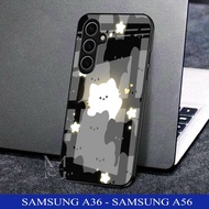 HP SAMSUNG A36 A56 Glitter Glass Cellphone Case - SAMSUNG A36 - SAMSUNG A56 - SAMSUNG A36 A56 Cellph