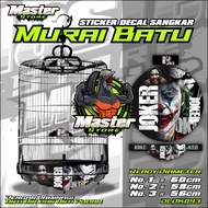 Stiker Decal Variasi Sangkar Burung Murai Batu Motif JOKER Custom Laminasi Anti Air dan Anti pudar Bisa Request Warna Gambar Dll - Stiker Decal Sangkar Burung Murah Berkualitas