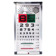 ป้ายวัดสายตามองไกล ระยะทดสอบ  6 เมตร ไฟLED (Snellen chart) LED  VISION CHART 85 (รังผึ้ง) (ขอบเงิน)