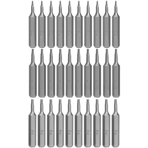 10pc Pentagram Screwdriver Bit 4mm Small Hex Shank Screw Driver Bits Set P2 P5 P6 Pentacle Star Head
