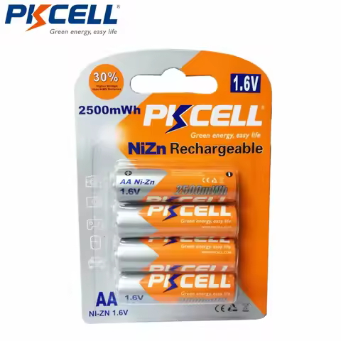 4Pcs x PKCELL Bateria AA Batteries 1.6V Nickel-Zinc 2500mWh Ni-Zn 2A aa Rechargeable Battery Baterie