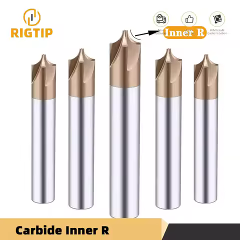 RIGTIP Carbide Radius Corner Rounding Cutter End Mill CNC Tool R0.5-R6 Chamfering Outside Radii Quar