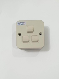 PDL Metal Clad Switch 3 Gang 2 Way