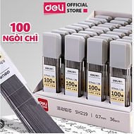 Ruột bút chì kim 0.5mm/ 0.7mm Deli, ngòi chì kim 100 chiếc, lõi chì bấm phù hợp cho học sinh, văn ph