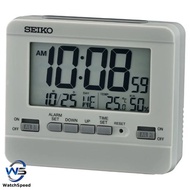 Seiko QHL086NL QHL086N QHL086 Grey Alarm Snooze Light Thermometer Hygrometer Standing Digital Clock